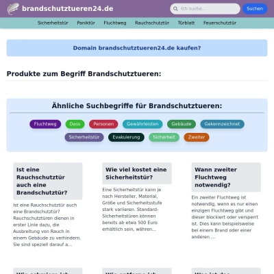 Screenshot brandschutztueren24.de