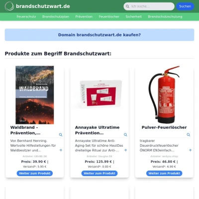 Screenshot brandschutzwart.de