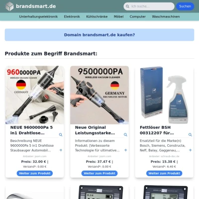 Screenshot brandsmart.de