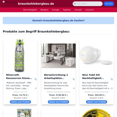 Screenshot braunkohlebergbau.de