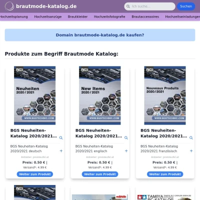 Screenshot brautmode-katalog.de