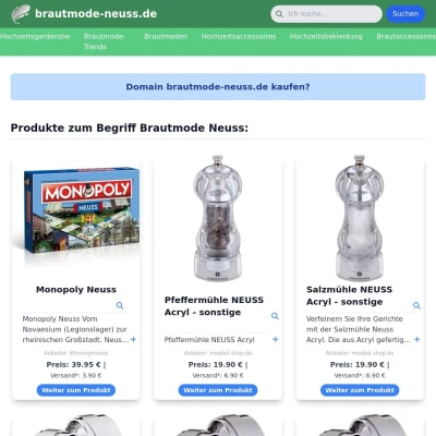 Screenshot brautmode-neuss.de