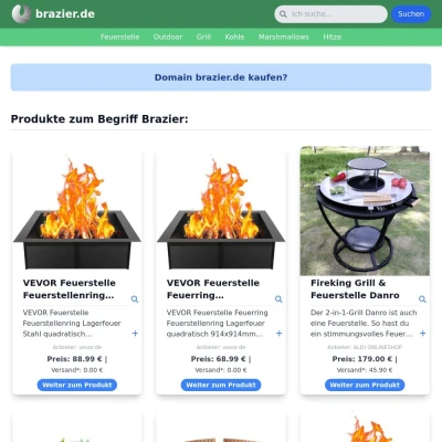 Screenshot brazier.de