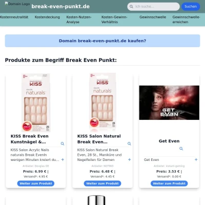 Screenshot break-even-punkt.de