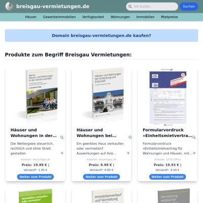 Screenshot breisgau-vermietungen.de