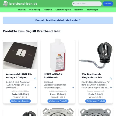 Screenshot breitband-isdn.de
