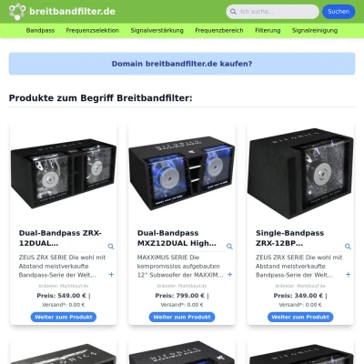 Screenshot breitbandfilter.de