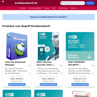 Screenshot breitbandtarif.de