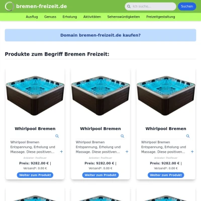 Screenshot bremen-freizeit.de