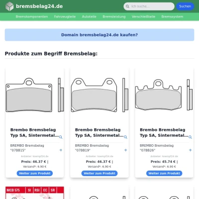 Screenshot bremsbelag24.de