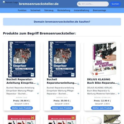 Screenshot bremsenruecksteller.de