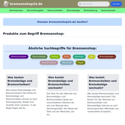 Screenshot bremsenshop24.de