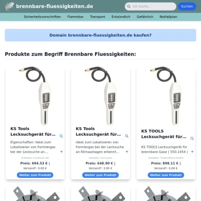 Screenshot brennbare-fluessigkeiten.de