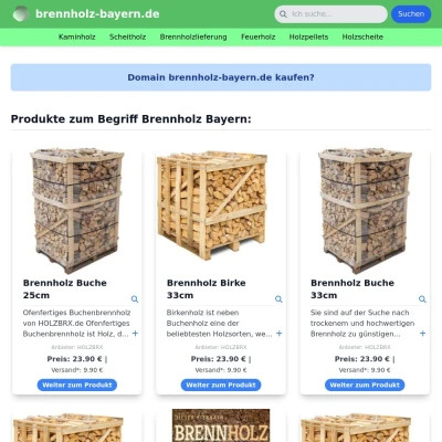 Screenshot brennholz-bayern.de