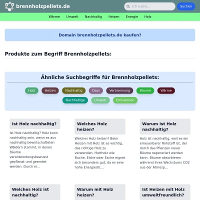 Screenshot brennholzpellets.de