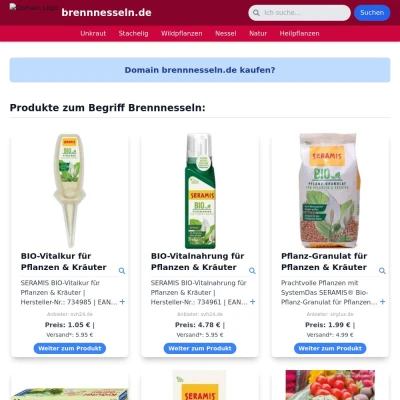 Screenshot brennnesseln.de