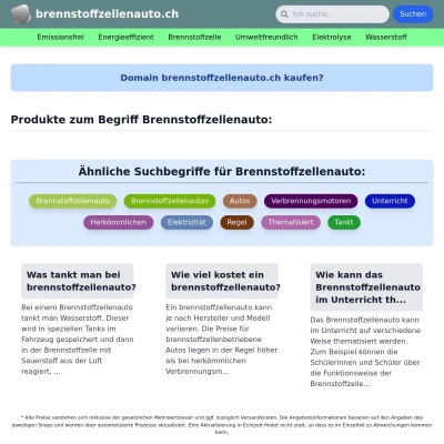 Screenshot brennstoffzellenauto.ch