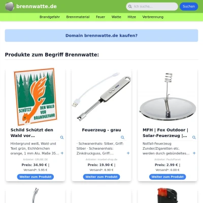Screenshot brennwatte.de
