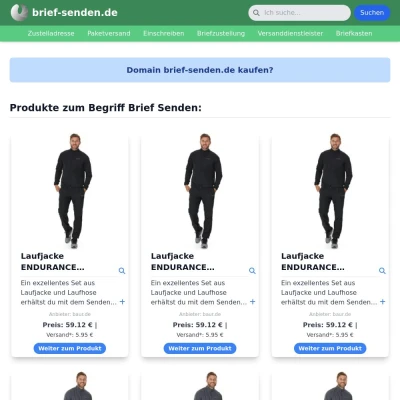Screenshot brief-senden.de