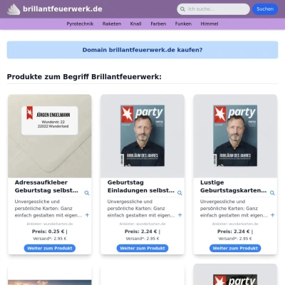 Screenshot brillantfeuerwerk.de