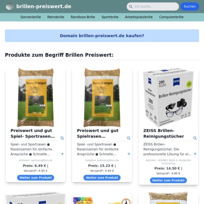 Screenshot brillen-preiswert.de