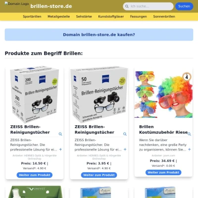 Screenshot brillen-store.de