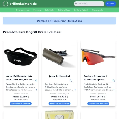 Screenshot brillenkaiman.de