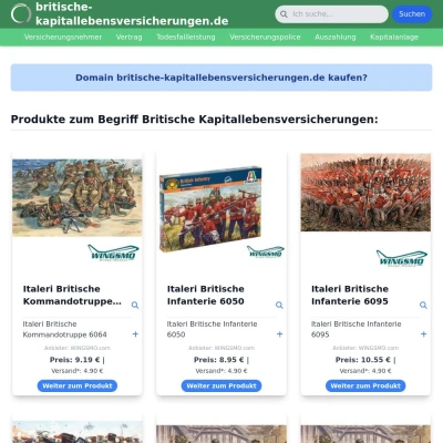 Screenshot britische-kapitallebensversicherungen.de