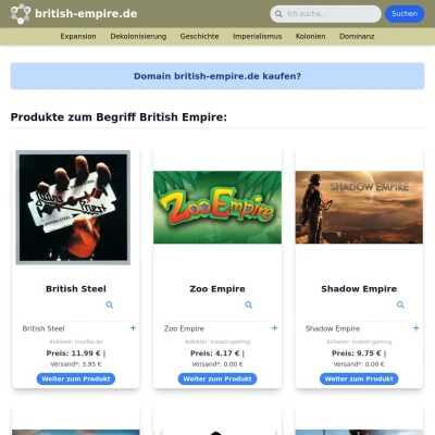 Screenshot british-empire.de