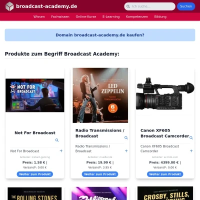 Screenshot broadcast-academy.de