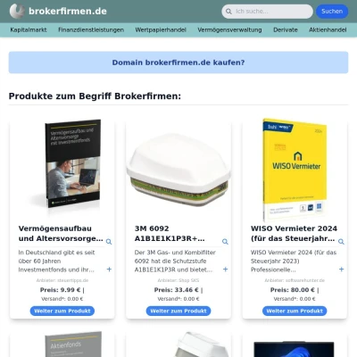 Screenshot brokerfirmen.de