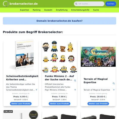 Screenshot brokerselector.de