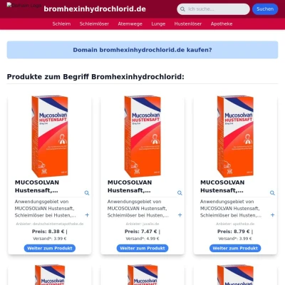 Screenshot bromhexinhydrochlorid.de