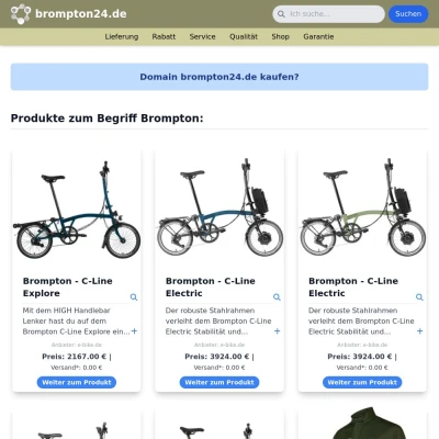 Screenshot brompton24.de