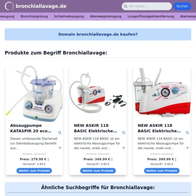 Screenshot bronchiallavage.de