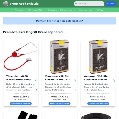 Screenshot bronchophonie.de