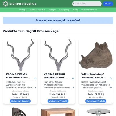 Screenshot bronzespiegel.de