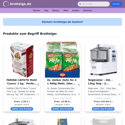 Screenshot brotteige.de