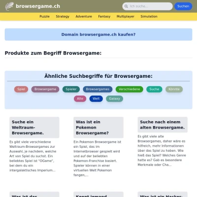 Screenshot browsergame.ch