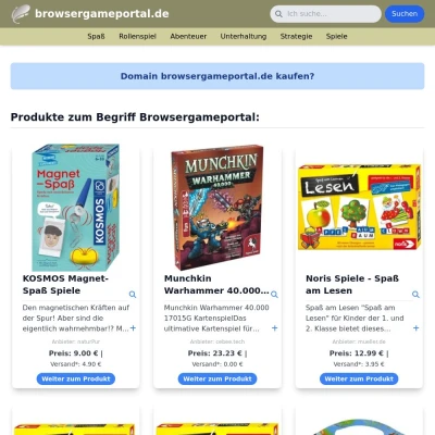 Screenshot browsergameportal.de