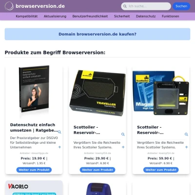 Screenshot browserversion.de