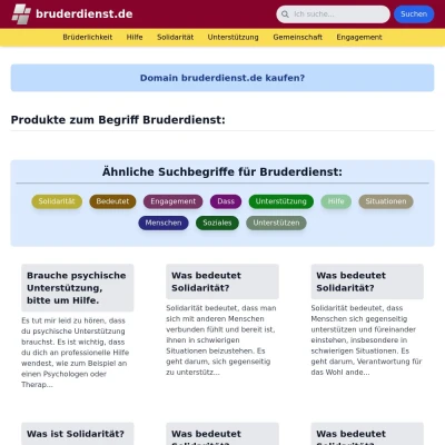 Screenshot bruderdienst.de