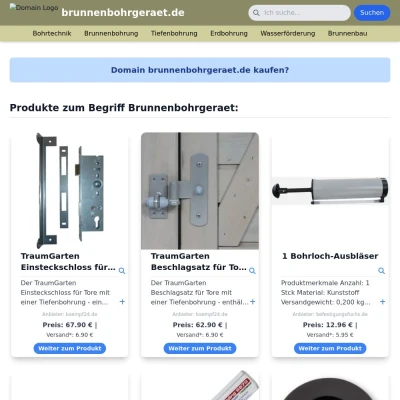 Screenshot brunnenbohrgeraet.de