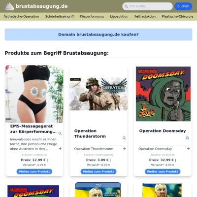 Screenshot brustabsaugung.de