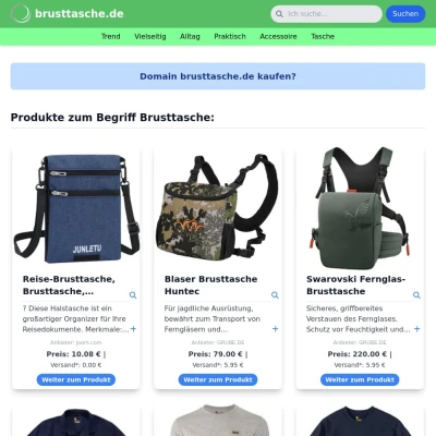 Screenshot brusttasche.de