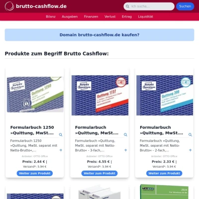 Screenshot brutto-cashflow.de