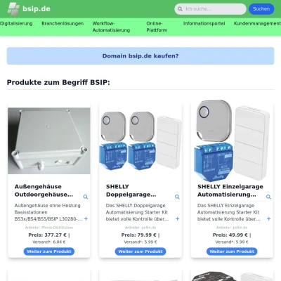 Screenshot bsip.de