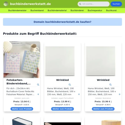 Screenshot buchbinderwerkstatt.de