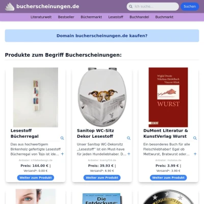 Screenshot bucherscheinungen.de