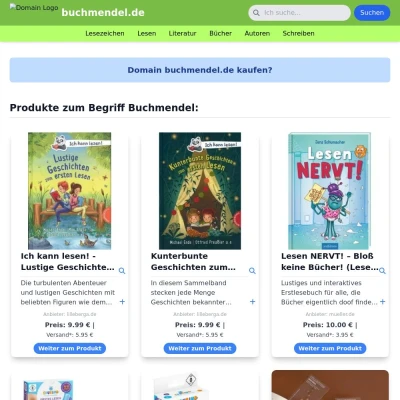 Screenshot buchmendel.de